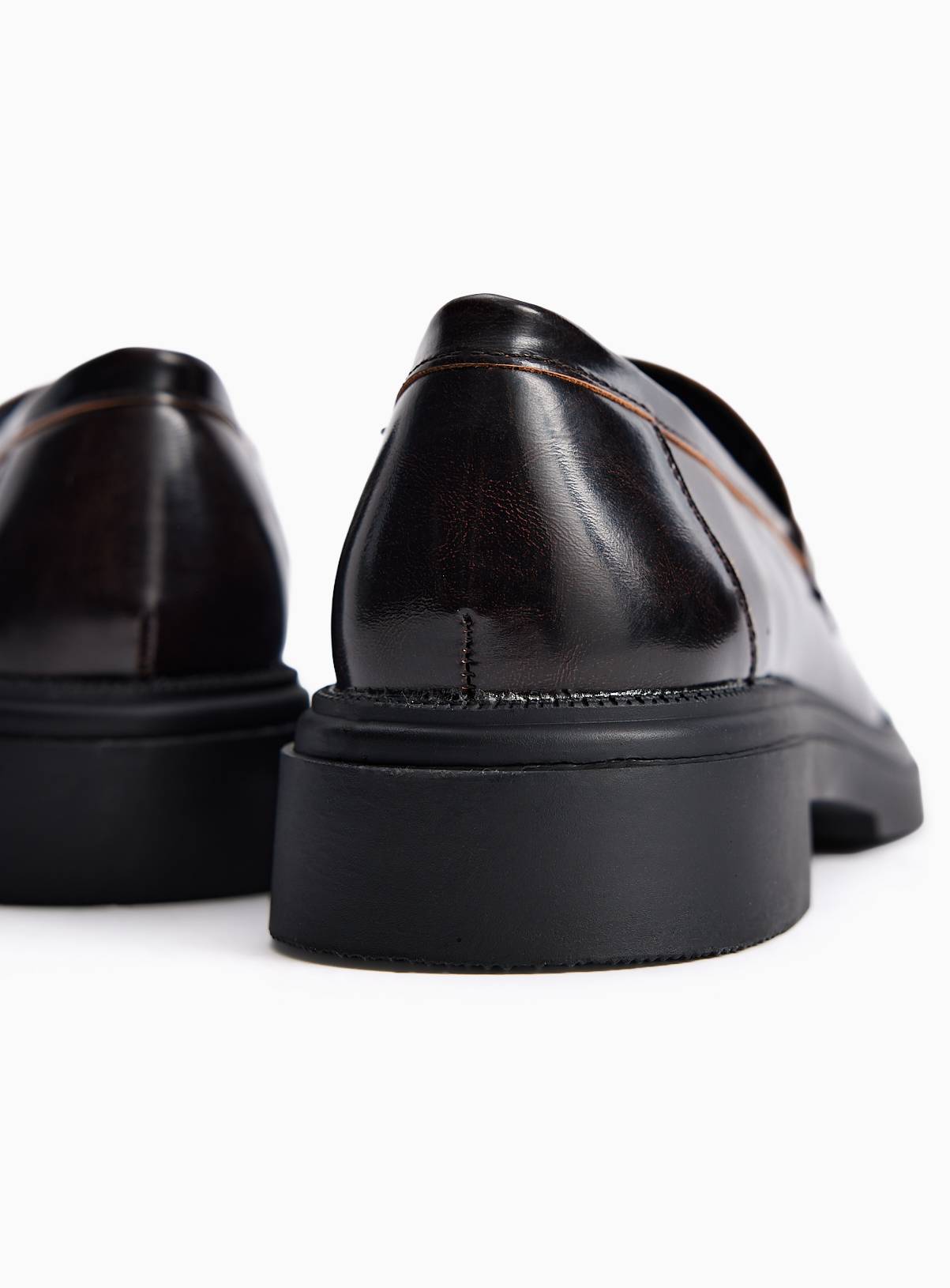 Dark Brown Chunky Burnished Loafers 7 - Image 4